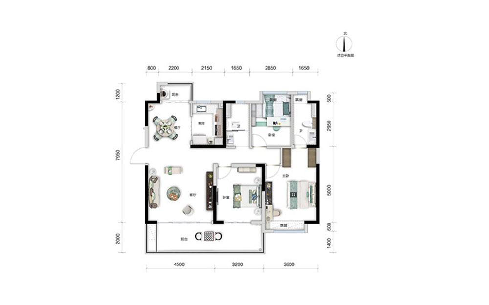 建面約125㎡戶(hù)型